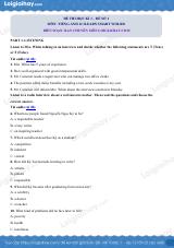 Đề thi học kì 1 Tiếng Anh 12 iLearn Smart World - Đề số 1